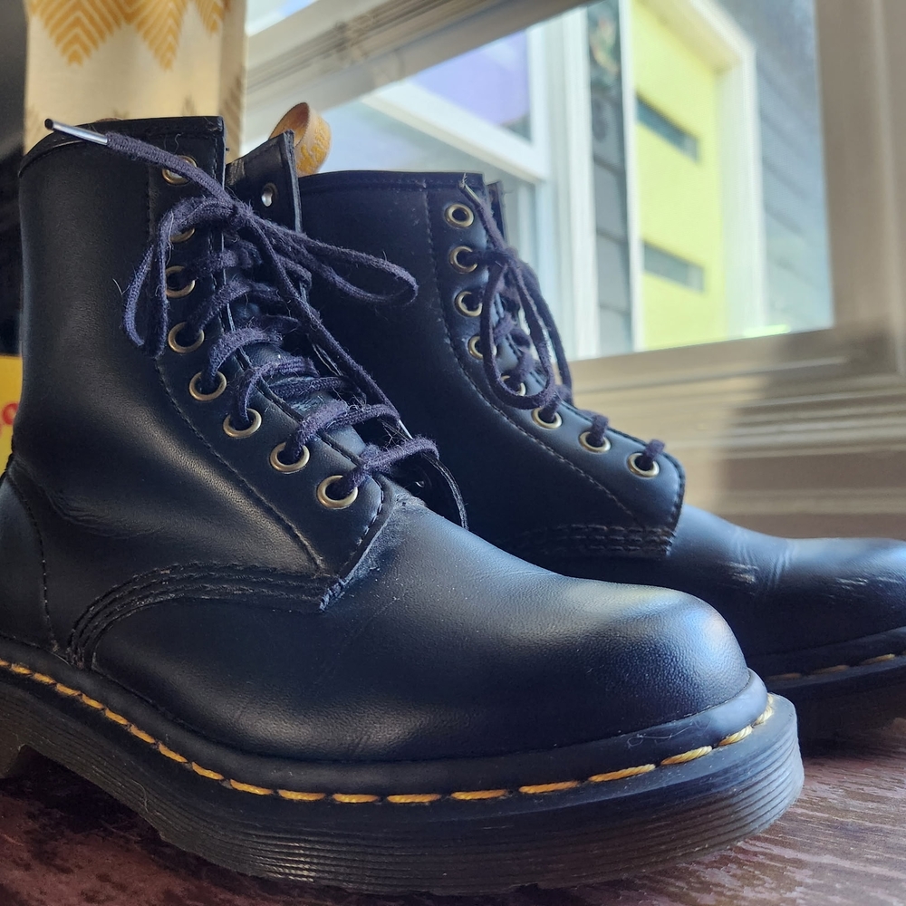 Dr. Martens Black Vegan Leather Boots